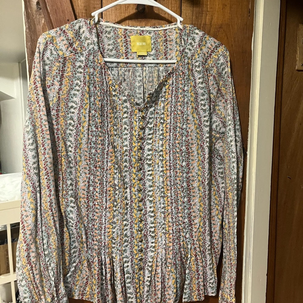 Maeve Women's Floral Peasant Blouse